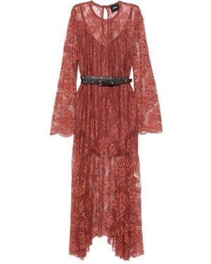 Dixie Lace Long-Sleeve Maxi Dress - Red