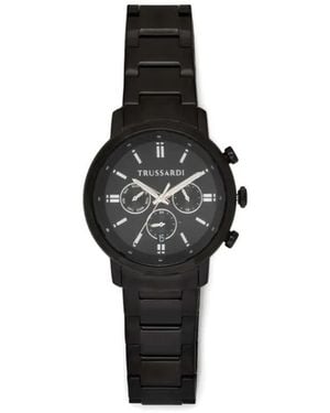 Trussardi Chronograph 43Mm Watch - Black