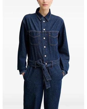 Marc O' Polo Button-Up Jumpsuit - Blue