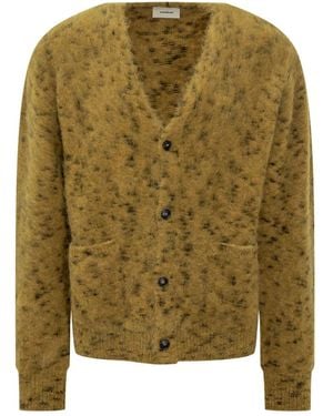 A PAPER KID Pocket Knitted Cardigan - Green