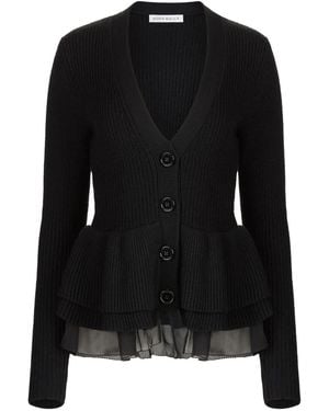 Nina Ricci ラッフル カーディガン - ブラック