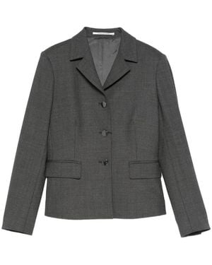Tagliatore Tailored Jacket With Notched Collar - Grey