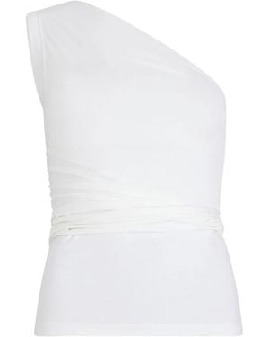 Patou One-Shoulder Organic Cotton Top - White