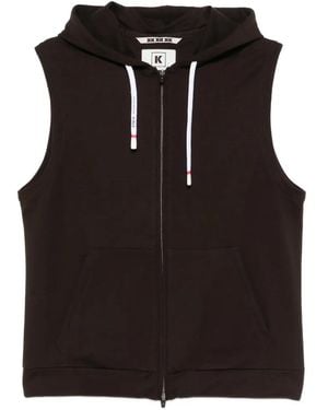 KIRED Zip-up sleeveless hoodie - Schwarz