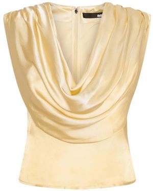 ROTATE BIRGER CHRISTENSEN Chiffon Waterfall Top - Natural