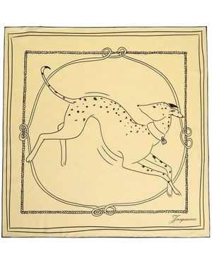 Jacquemus Dalmatian Dog Print Scarf - メタリック