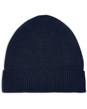 Bompard Ribbed Classic Beanie Hat - Blue