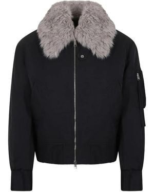 Ami Paris Padded Bomber Jacket - Black