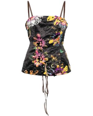 Cynthia Rowley Top Con Decorazione - Nero