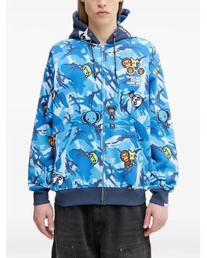 Aape By A Bathing Ape Baby Milo Camouflage Hoodie - Blue