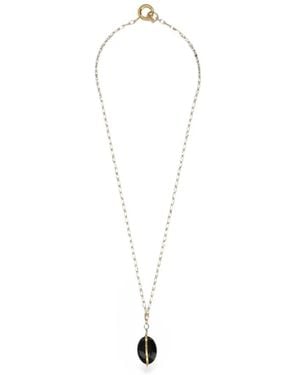 Isabel Marant Stone-Pendant Cable-Link Necklace - White