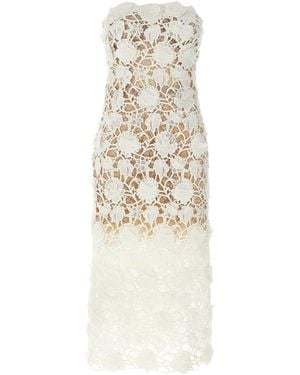 Ermanno Scervino Macramé Lace Dress - White