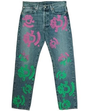 DENIM TEARS X Bstroy Tears 501 Jeans - Blue