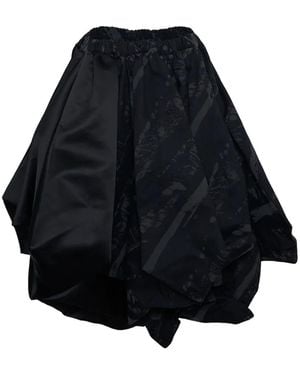 Comme des Garçons Falda Fruncida Con Estampado Abstracto - Azul