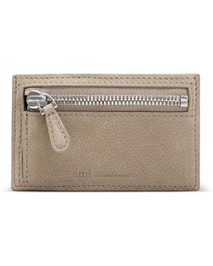 Ami Paris Carrousel Leather Cardholder - Grey