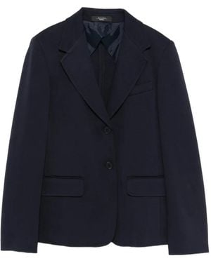 Weekend by Maxmara Wkdginnasta Button Blazer - Blue