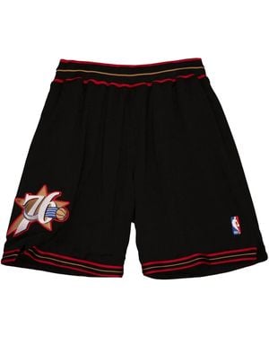 Mitchell & Ness 1997-1998 Hardwood Classics "philadelphia 76ers" ショートパンツ - ブラック