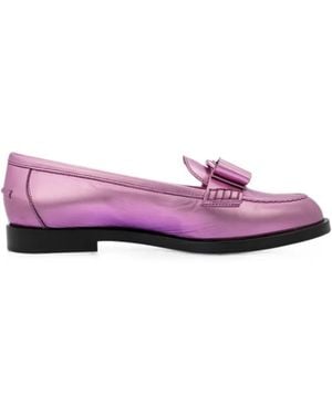 Ferragamo Viva Bow Loafers - Pink