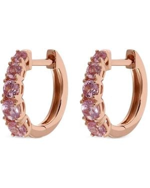 Anita Ko Graduated Sapphire Hoop Earrings - Pink