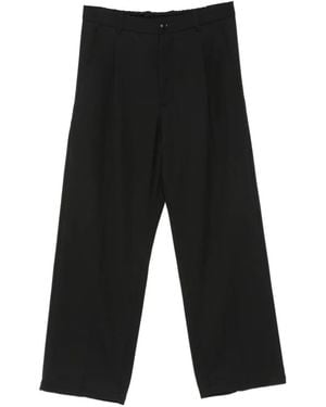 Goldwin Pleated Straight-Leg Trousers - Black
