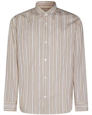 NN07 Vertical-Stripe Shirt - White