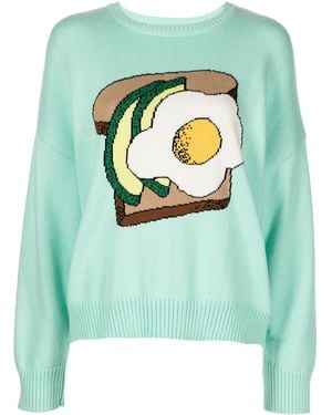 Monse Avocado Toast Merino-Knit Sweater - Green