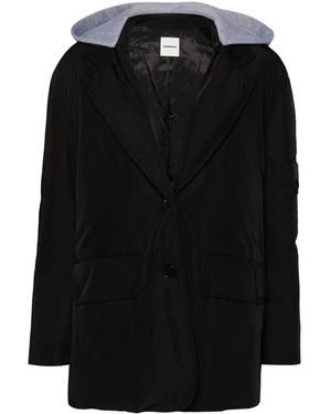 Sandro Hooded Puffer Jacket - Black