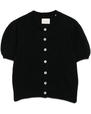 Doen Cardigan mit Puffärmeln - Schwarz