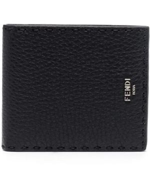 Fendi Portafoglio Bi-Fold Con Logo - Nero