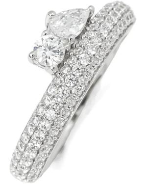 Guess Ring Mit Schmucksteinen - Weiß