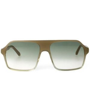 Palm Angels Camino Pilot-Frame Sunglasses - Green