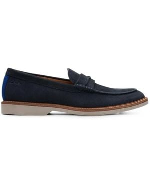 Clarks Atticus Lt Suede Loafers - Blue