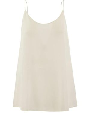 Antonelli Shoulder-Strap U-Neck Top - Natural