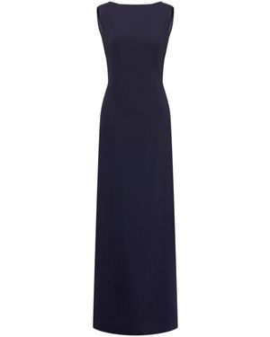 Alberta Ferretti Pleat-Detail Sleeveless Dress - Blue