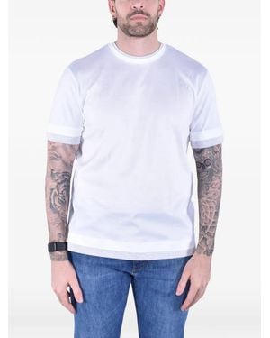 Eleventy T-Shirt En Coton À Effet Superposé - White