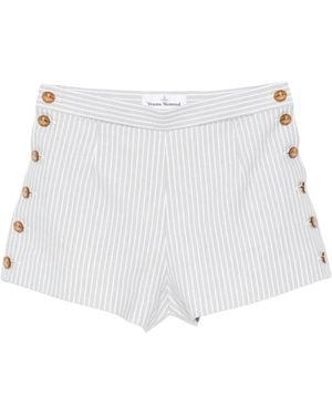 Vivienne Westwood Elle Stripe-Print Shorts - White