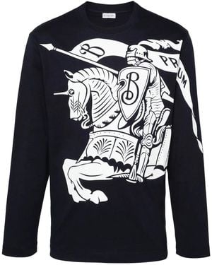 Burberry Equestrian Knight Tシャツ - ブルー