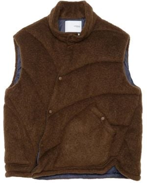 Yoshio Kubo Shaggy Twist Vest - Brown