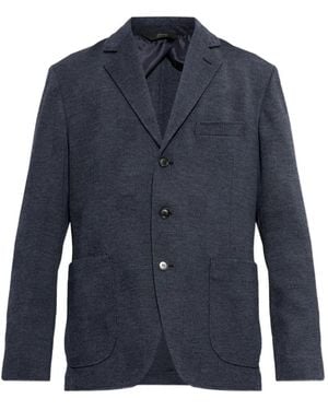Brioni Wool Single-Breasted Blazer - Blue