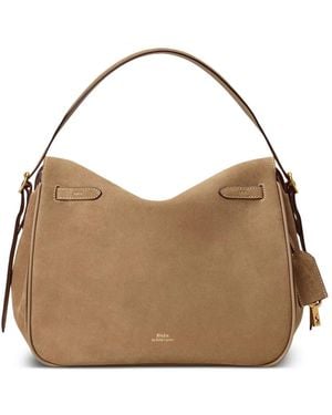 Polo Ralph Lauren Id Suede Satchel Bag - Brown