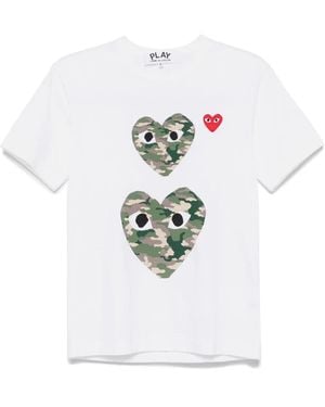 COMME DES GARÇONS PLAY Heart-Patch T-Shirt - White