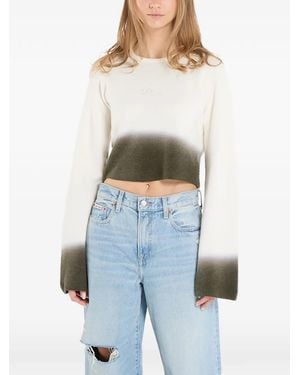 Dime Cropped Long-Sleeve Top - Blue