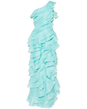 Saiid Kobeisy Layered Organza Dress - Blue