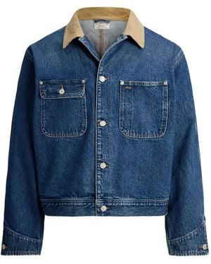 Polo Ralph Lauren Corduroy-Collar Denim Jacket - Blue
