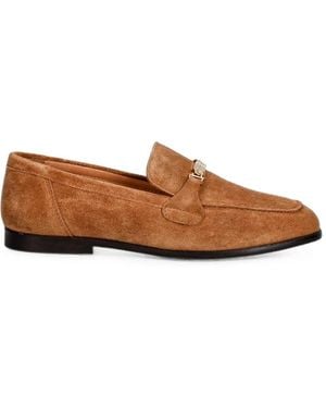 GANT Suede Logo-Plaque Loafers - Brown
