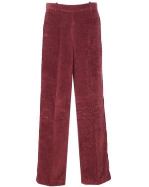 Circolo 1901 Corduroy Straight-Leg Pants - Red