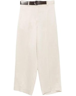 Semicouture Corinna Belted Trousers - White