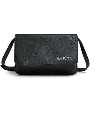 Marni Riñonera Con Logo Bordado - Negro