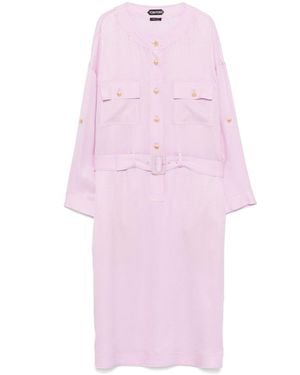 Tom Ford Monogram-Jacquard Dress - Pink