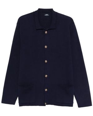 Barba Napoli Cardigan À Poche Plaquée - Blue